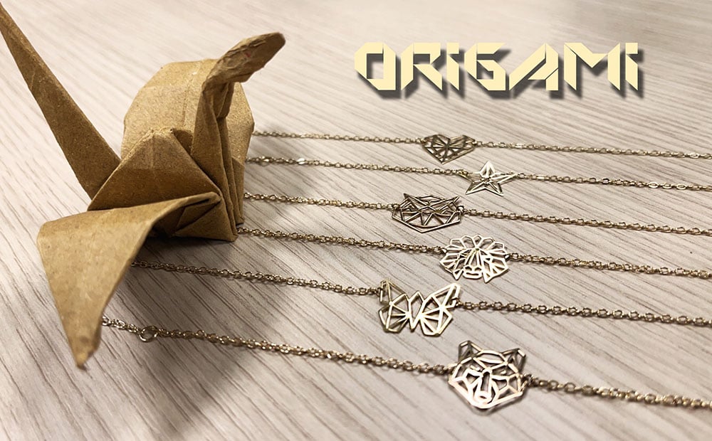 bracelets origami en or