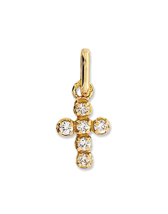 pendentif croix diamant