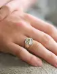 Chevalière Taylor Argent Massif Damier Étoilée Double
