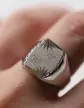 Chevalière Thibalt Argent Massif Brossée Étoile Double