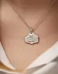Médaille Nuage Ange Endormi en Argent Personnalisable