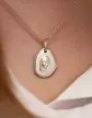 Médaille Galet Vierge en Argent Personnalisable