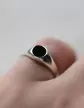 Chevalière Argent Onyx Romane