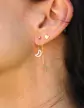 Boucles d'oreilles Pendantes Lune et Étoile