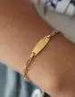 Gourmette Bébé Plaque Soleil Maille Marine