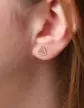Boucles d'Oreilles Puce motif triangle Filigrane