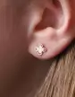 Boucles d'Oreilles Puce Fleur en Or