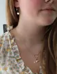 Boucles d'Oreilles Pendantes Coeur et Clé en Or