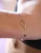 Bracelet Or jaune Filigrane et Pierres Fines