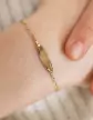 Bracelet Identité Bébé plaque Ovale Maille alternée