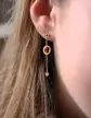 Boucles d'Oreilles Pendant géométrique 18K
