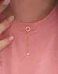 Collier Géométrique Rond et Chaîne en Or Jaune 18K