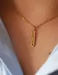 Collier Barre Filigrane Boules Or jaune