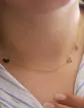 Collier Chaîne en Or Jaune 18K Pampilles Pierres Fines Asymétriques