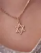 Pendentif en Or Étoile de David Symétrique Ajourée