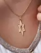 Pendentif en Or Étoile de David Étirée Ajourée Grand Modèle