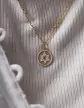 Médaille Ronde en Or Étoile de David Relief Personnalisable