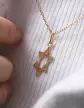 Pendentif en Or Étoile de David Ajourée et Soleillée Petit Modèle