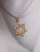 Pendentif en Or Étoile de David Lisse Ajourée