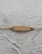 Bracelet Identité Bébé 18K Plaque Ovale