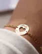 Bracelet Ajouré Centre Cœur Chaîne Marine Personnalisable pour Homme