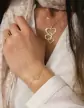 Bracelet Coeur Chaîne Forçat Or jaune