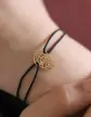 Bracelet Cordon Origami Tête de Mort en Or