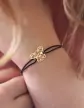 Bracelet Cordon Origami Bulldog en Or