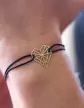 Bracelet Cordon Origami Coeur en Or