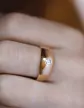 Bague Jonc en Or Massif avec Oxyde de Zirconium Taille S Personnalisable