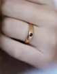 Bague Jonc Saphir Or 9K/18K