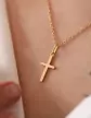 Pendentif Croix Latine en Or Bâton Personnalisable