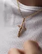 Pendentif Croix Latine et Christ – Grand Modèle