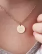 Médaille Ronde Gravée Étoile de David en Or Personnalisable