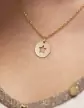Médaille Ronde Ajourée Etoile en Or Personnalisable