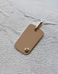Médaille Rectangle Medium en Or avec 1 Diamant Personnalisable