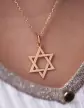 Pendentif Étoile de David Fine Ajourée en Or Grand Modèle