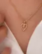 Pendentif Coeur ajouré en Or avec Diamant