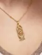 Pendentif Cartouche Égyptien Symbole Toutankhamon Ajouré en Or