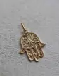 Pendentif Main de Fatma Ajourée Filigrane en Or Grand Modèle