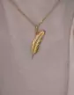 Pendentif Plume en Or