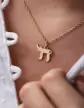 Pendentif Lisse Signe de Vie Symbole Haï en Or et Diamant
