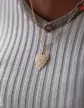 Pendentif Coeur lapidé Soleillé en Or personnalisable