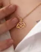 Pendentif Cœur et signe Infini enlacé en Or