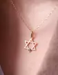 Pendentif Étoile de David Fine Ajourée en Or et Diamant