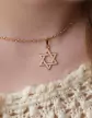 Pendentif Étoile de David Fine Ajourée en Or Taille intermédiaire