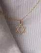 Pendentif Fine Étoile de David Élégante Ajourée en Or Petit Modèle