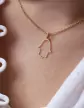 Pendentif Main de Fatma Ajourée en Or Modèle Taille Intermédiaire