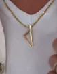 Pendentif Corse Géométrique Ajourée Relief en Or – Grand Modèle