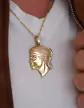 Pendentif en Or Tête de Maure Personnalisable – Grand Modèle